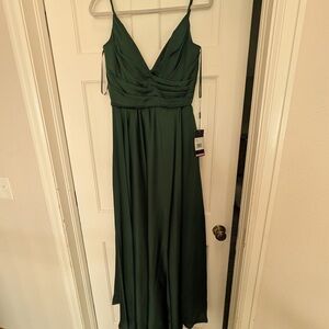 La Femme Forest Green Dress
